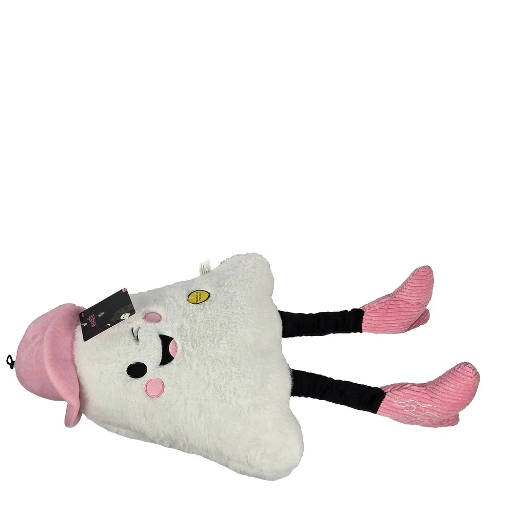 Booville Ghost Dog Toy 26 Inch Pink White Halloween Plush Squeaky Pet Toy New